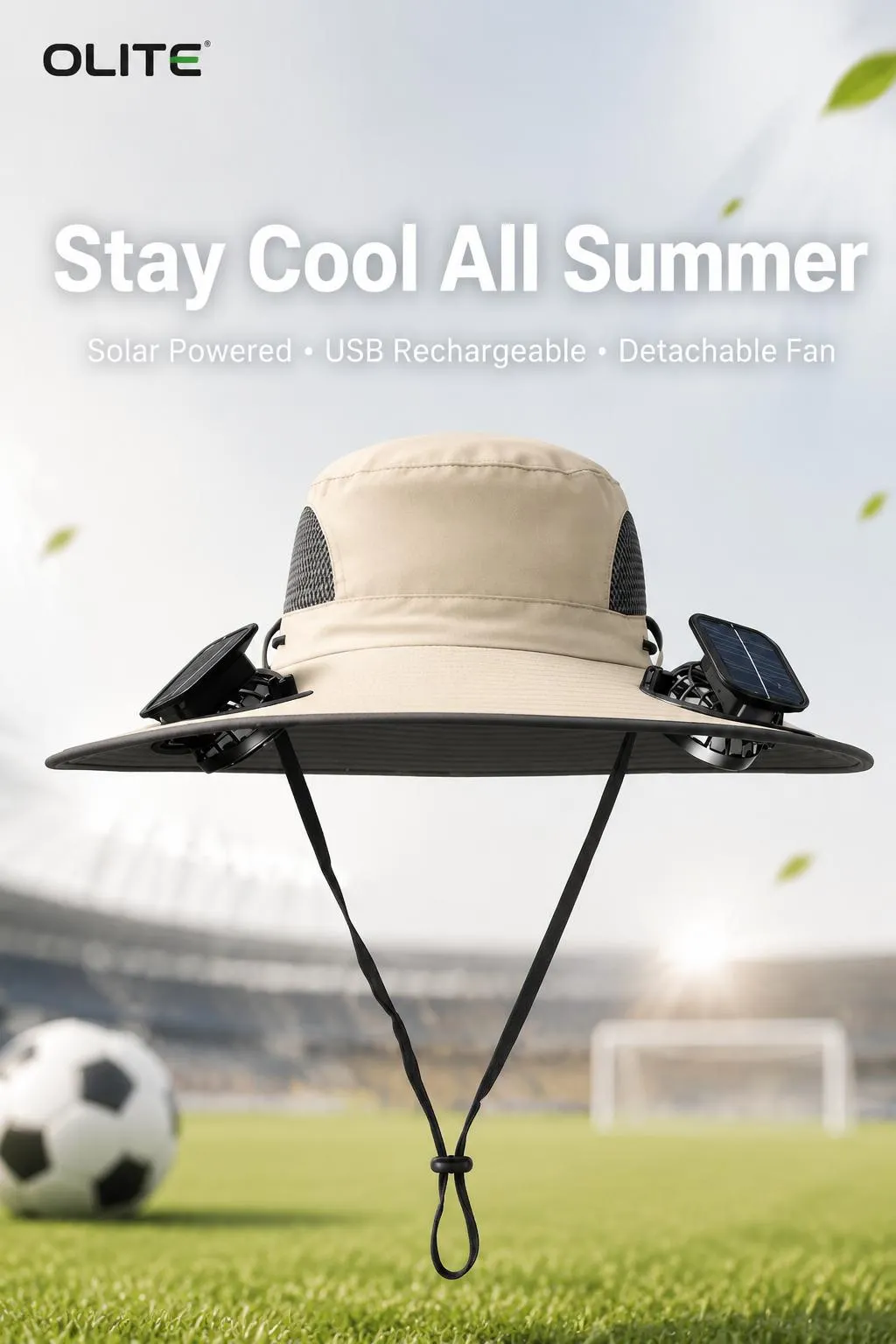 New Solar-Powered Outdoor Cooling Fan Hat 鈥?Sun Protection Hat with Solar Fan | Dual-Power Rechargeable Fan | Outdoor Water-Resistant Fan | Ideal for Sporting Events | Unisex Design | TikTokShopSpringGlowUp Sun Bucket Hat Lightweight Golf Hat