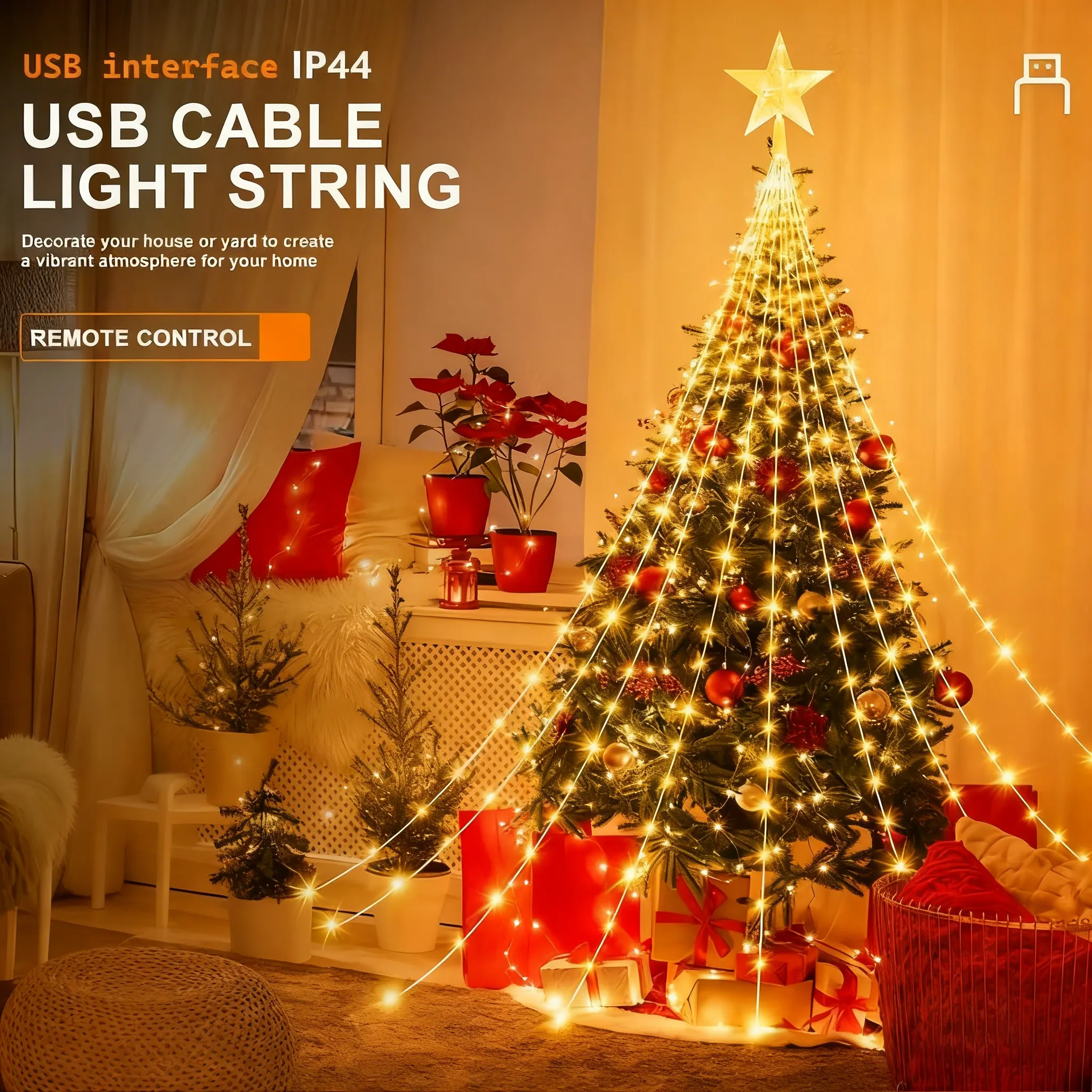 🎁Predčasný sviatočný výpredaj 50% ZĽAVA🎄Vianočné osvetlenie Starlight Cascade