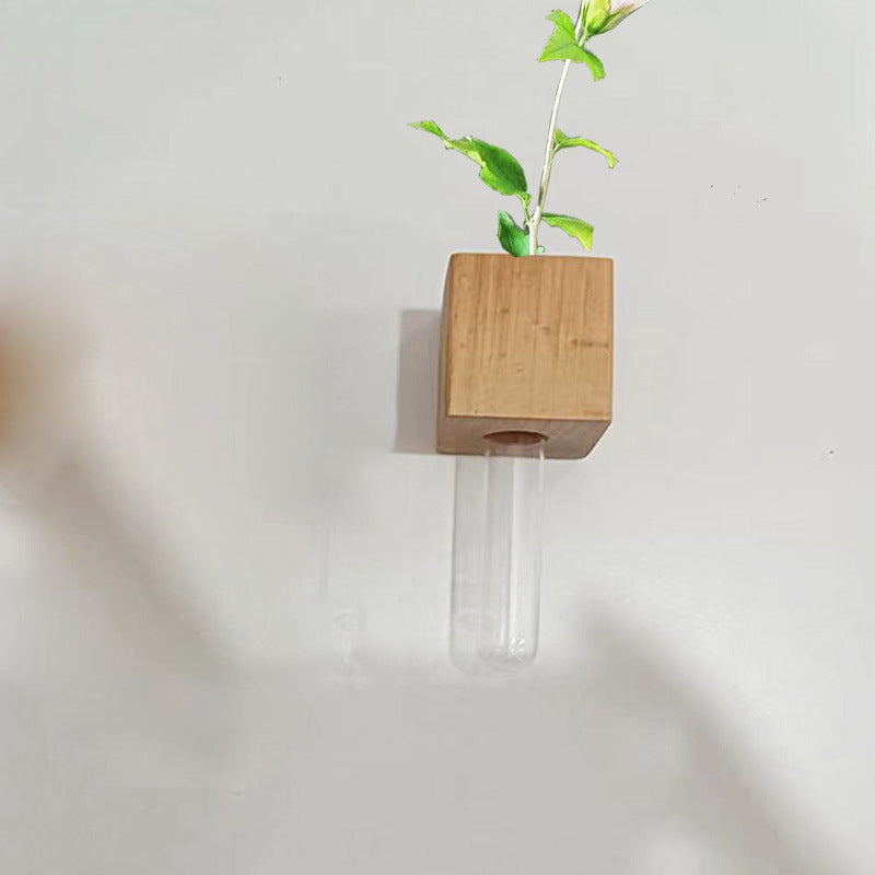 📢📢 TERAZ 50% ZĽAVA😍 Magnetická drevená váza so skúmavkou