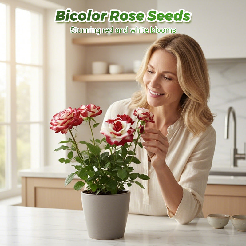 💗【Dvojfarebné červeno-biele semienka ruže】– Jeden kvet, dva druhy romantiky💐. Zaseješ prekvapenie💫, zožneš dvojnásobný prejav lásky!✨💞