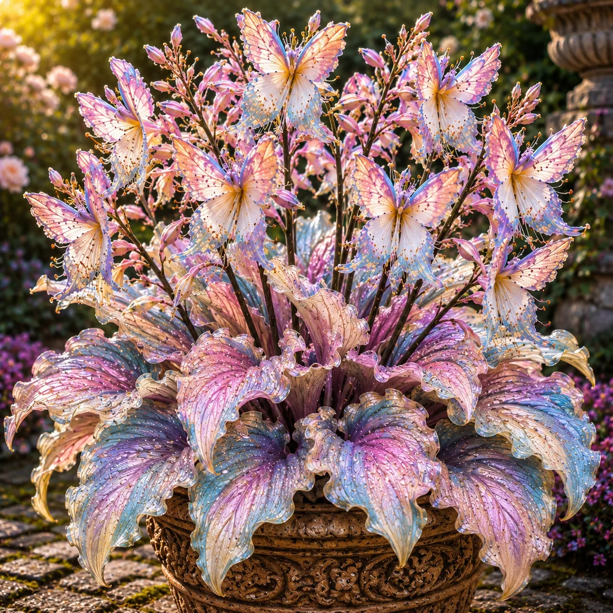 🦋🤗Vzácne semená hosty Butterfly 💥 Elegantné kvety, ktoré premenia každú záhradu