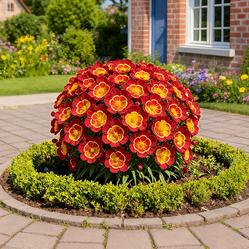 🌸Červený kruhový klinček – žiarivé kvety pre úžasnú záhradu!