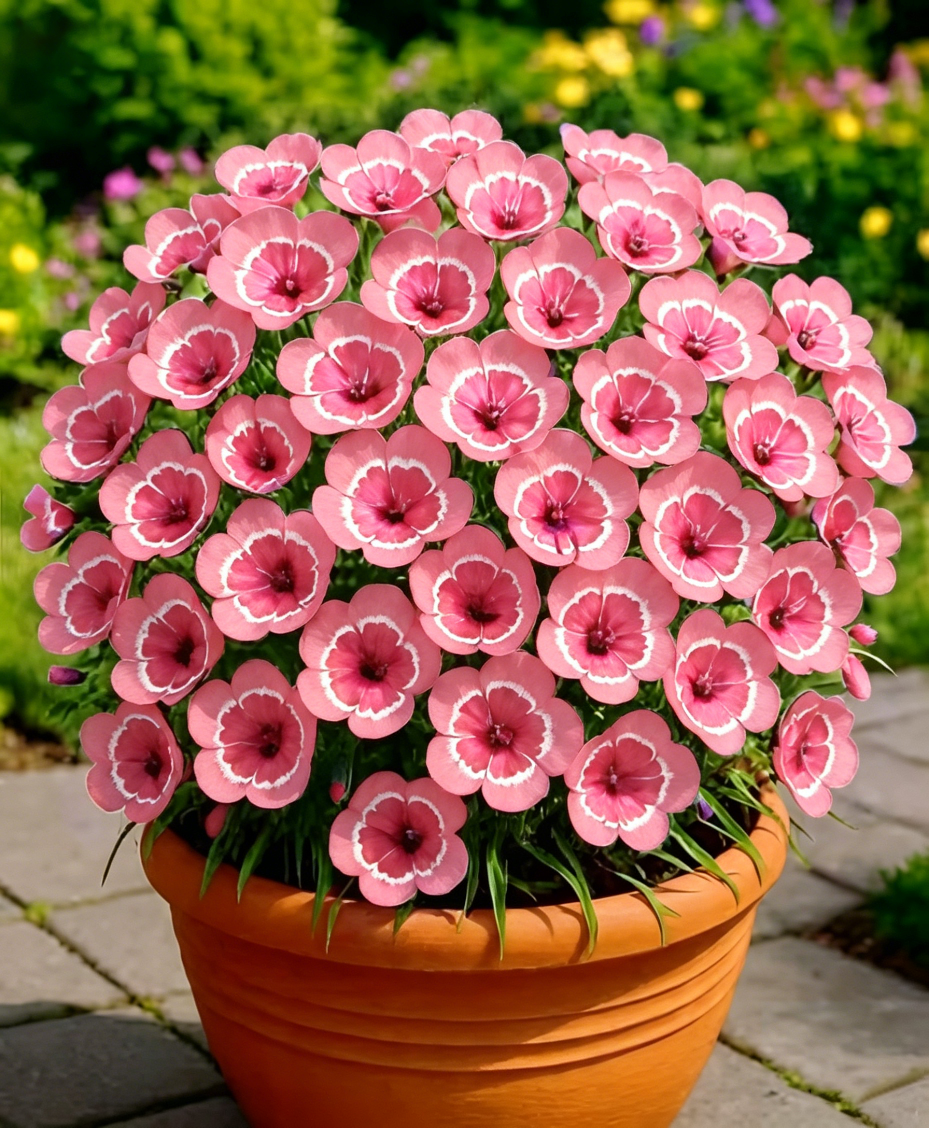 🌸Červený kruhový klinček – žiarivé kvety pre úžasnú záhradu!