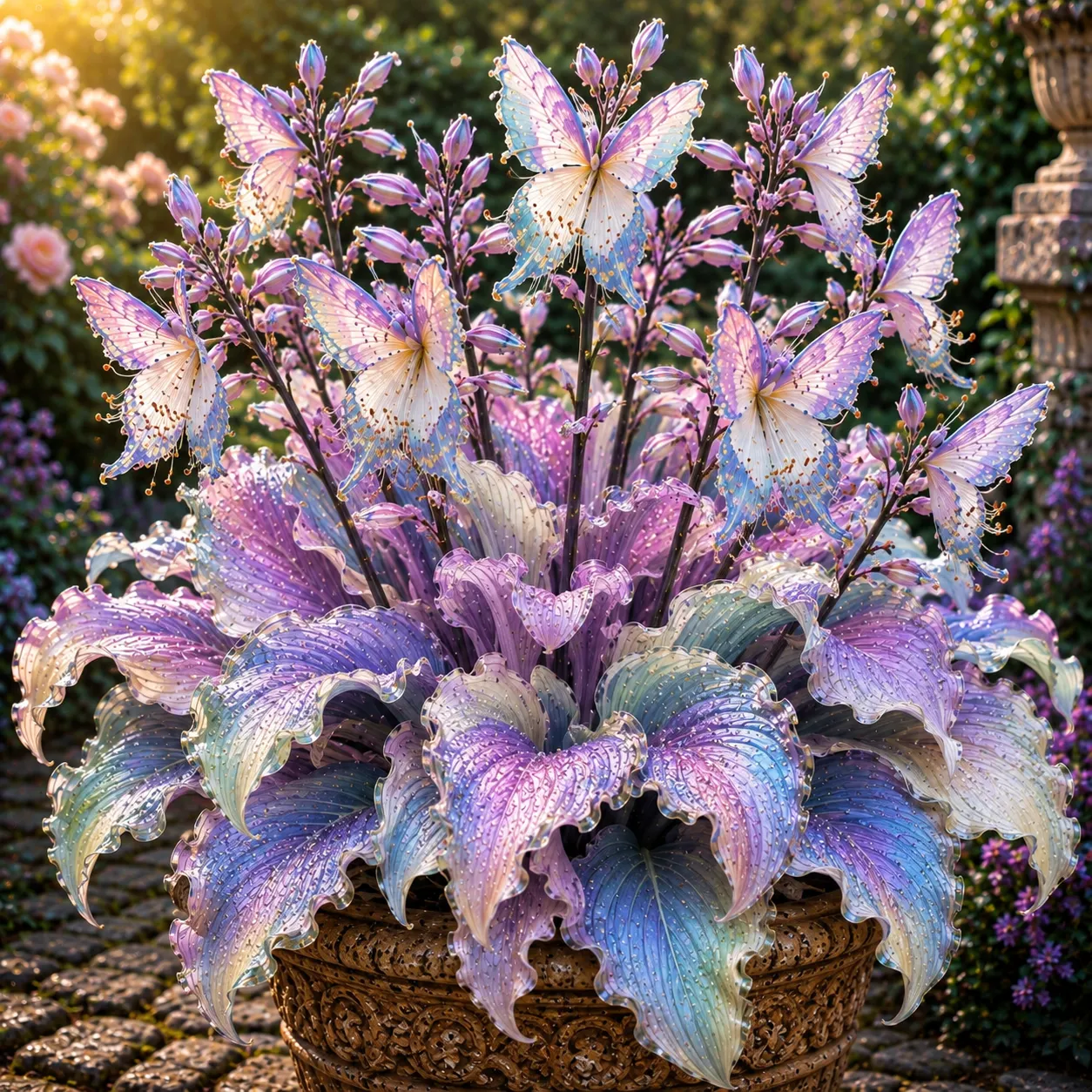 🦋🤗Vzácne semená hosty Butterfly 💥 Elegantné kvety, ktoré premenia každú záhradu