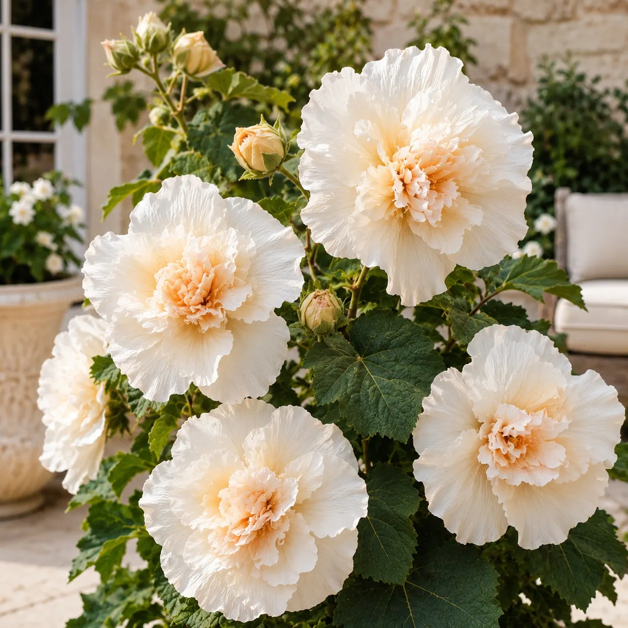 🌸Semená vzácneho kvetu Ruffled Jewel – obrovské vrstvené kvety pre elegantné záhrady a terasy