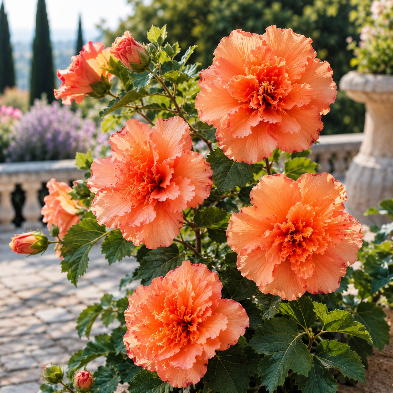 🌸Semená vzácneho kvetu Ruffled Jewel – obrovské vrstvené kvety pre elegantné záhrady a terasy