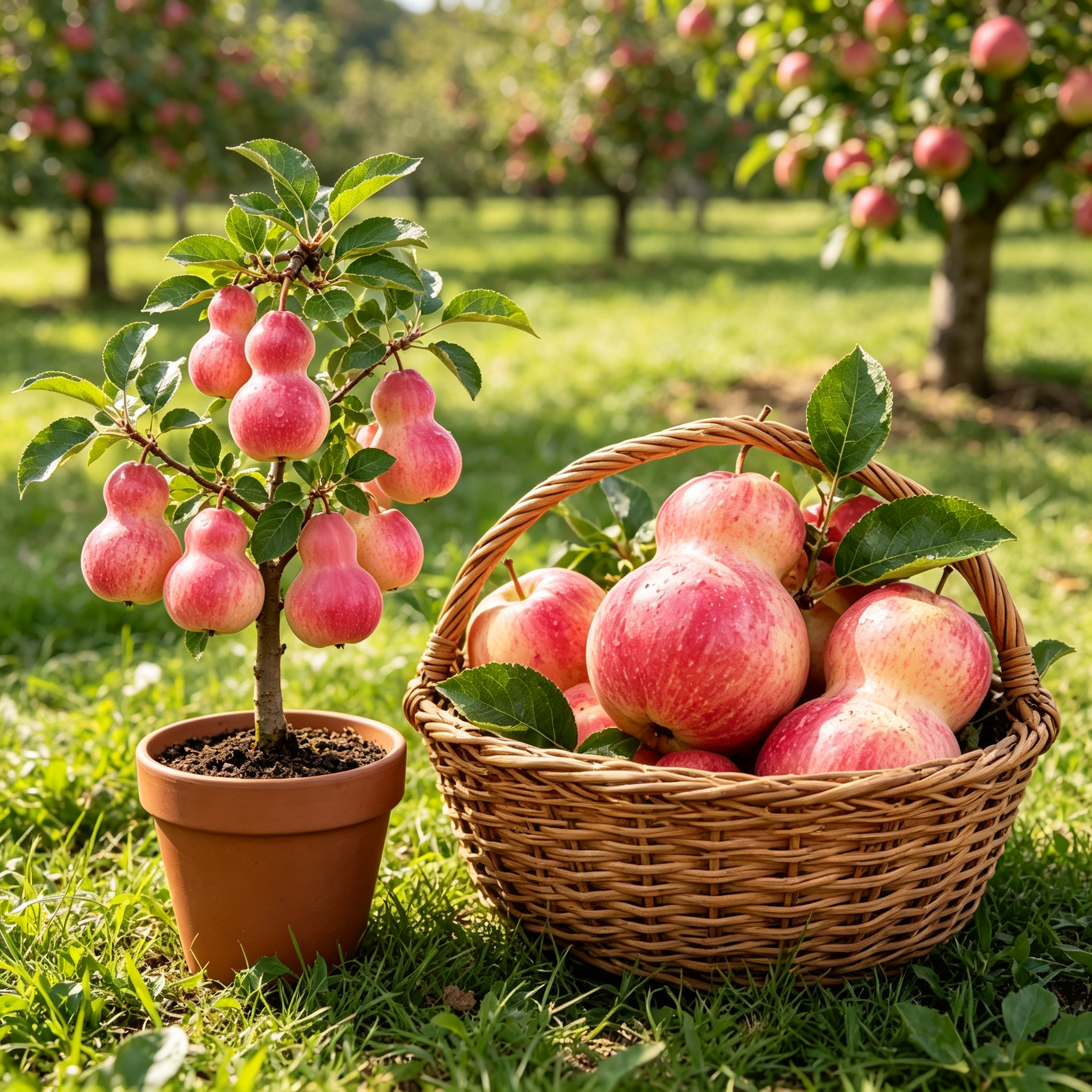 🏡🍎Semena jablek ve tvaru tykve 💥 Vypěstujte si neobvyklé jablko s jedinečným tvarem