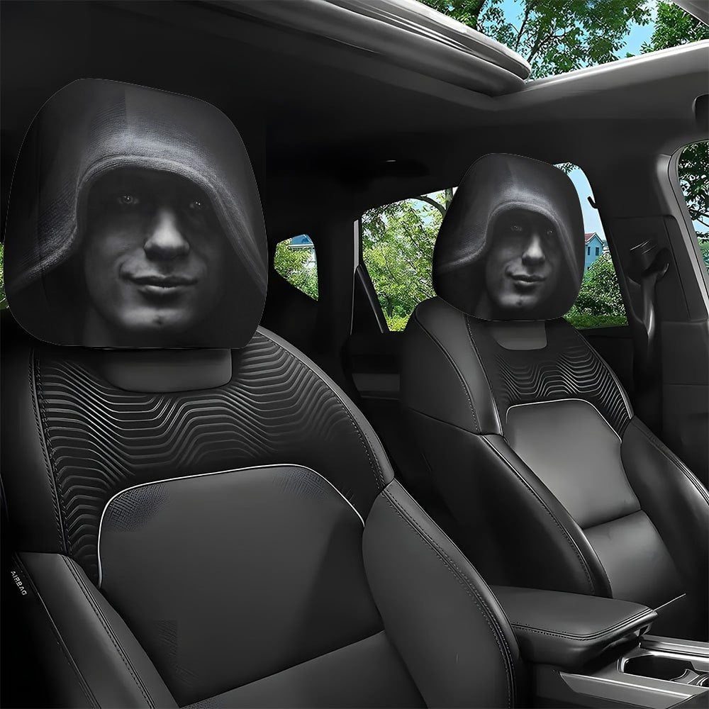 😆Vtipné kreslené poťahy na opierky hlavy do auta – 2 ks univerzálne 🚗