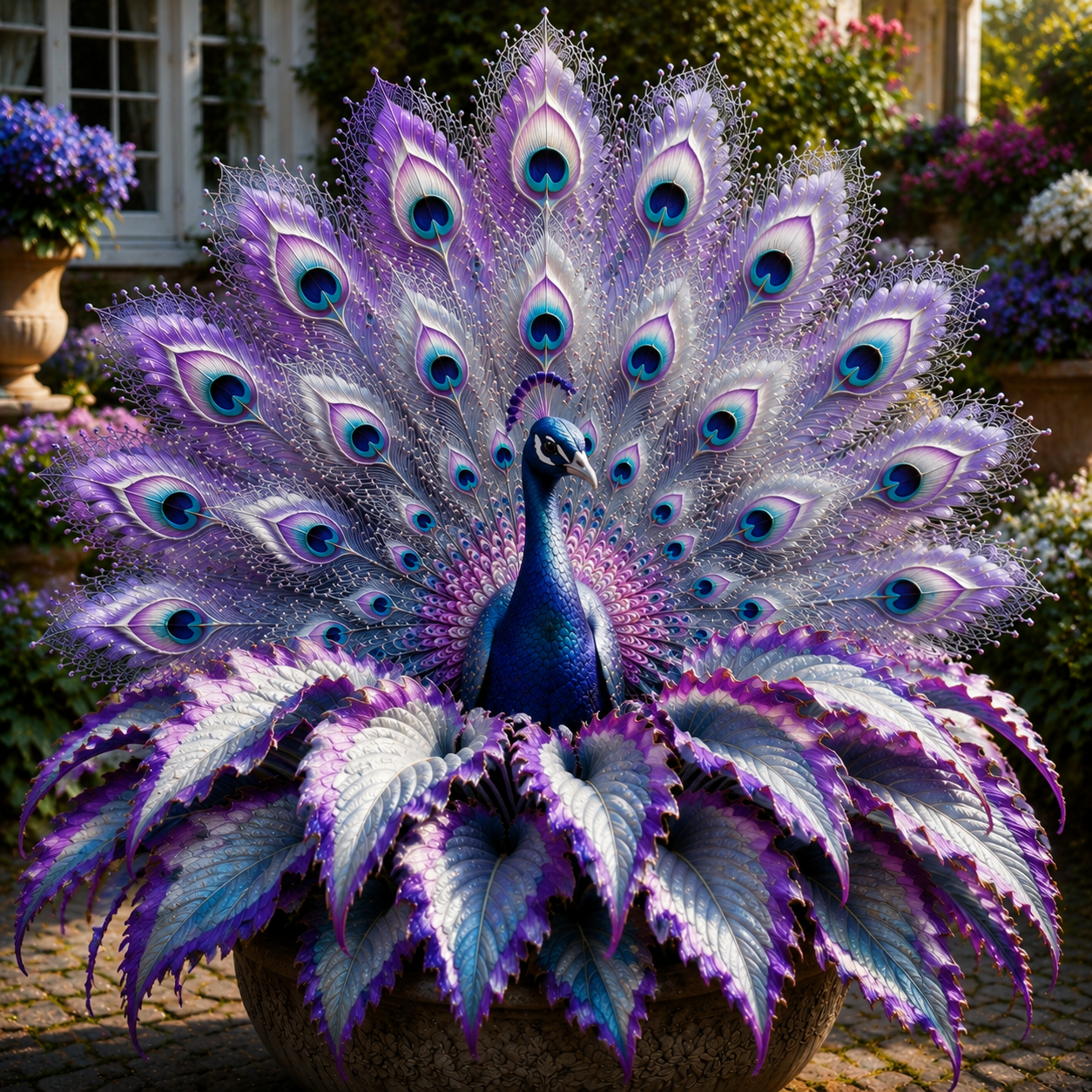 🦚Hosta Royal Peacock Feather – vzácna záhradná kráska, ktorú si každý všimne