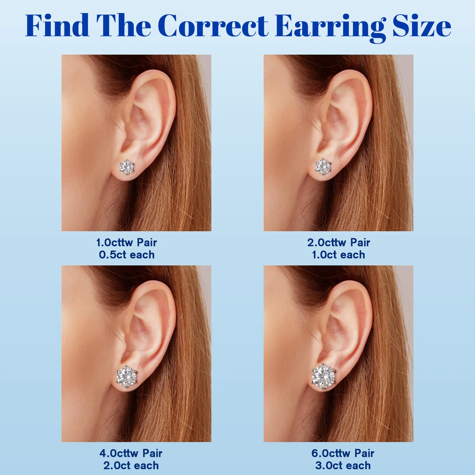 💎 Horúci výpredaj – 50 % ZĽAVA! 🔥 Klasické moissanitové diamantové náušnice