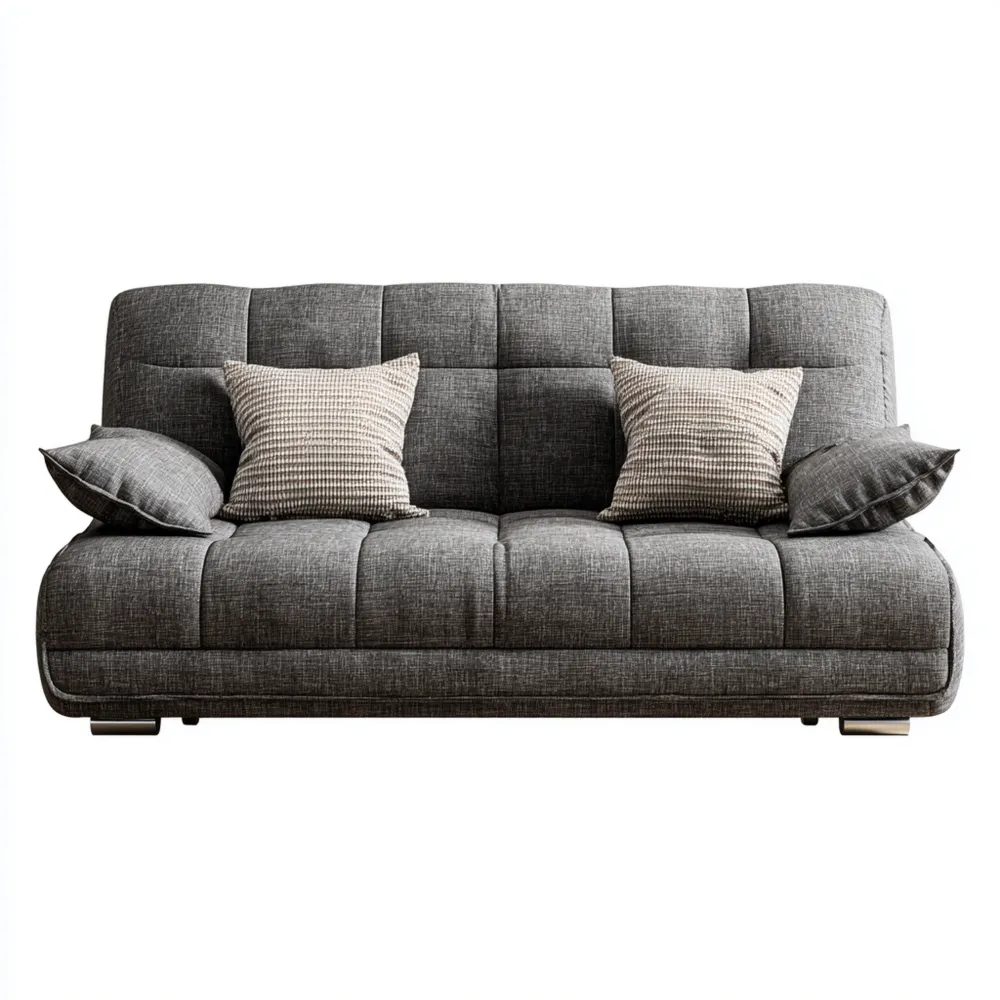 Divano due posti in tessuto 160x90x75 cm - Grigio scuro