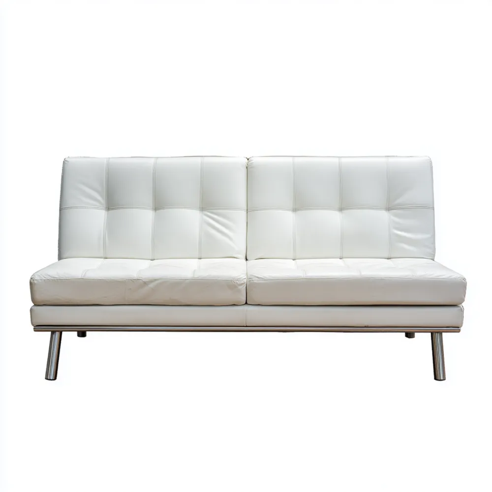 Divano due posti in pelle sintetica 180x85x75 cm – Colore Bianco – Design Moderno