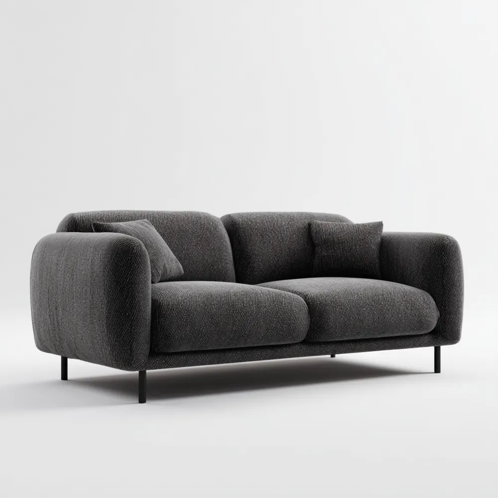 Divano due posti tessuto 180x85x75 cm - Grigio Scuro
