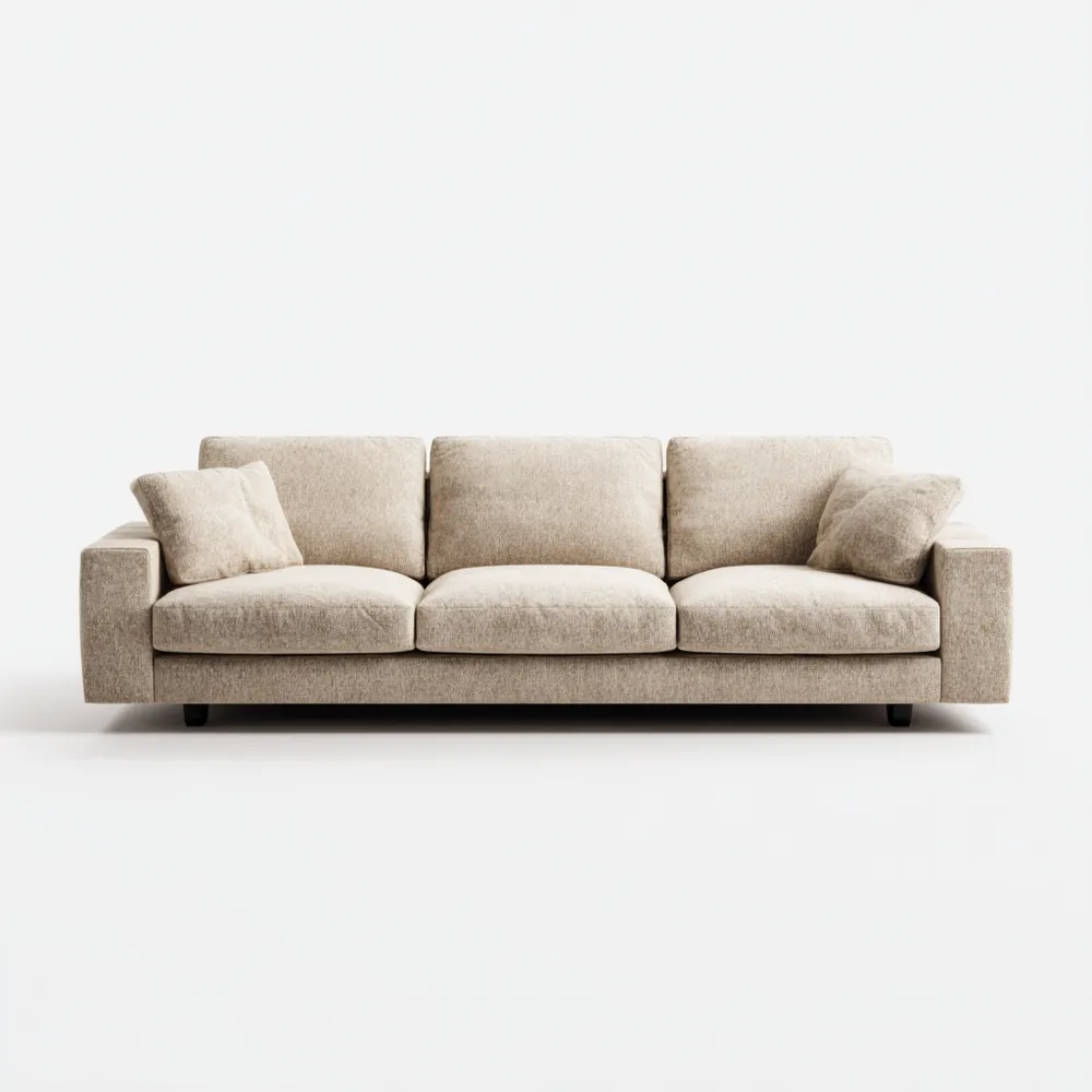 3-Sitzer-Sofa Stoff 220x90x85 cm - Beige - Modernes Design-Yelavino