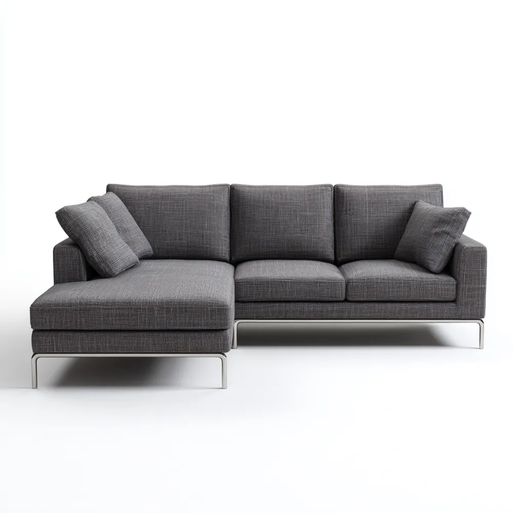 Modulares Ecksofa aus Stoff 200x140x85 cm – Dunkelgrau – Zeitgenössisches Design-Yelavino