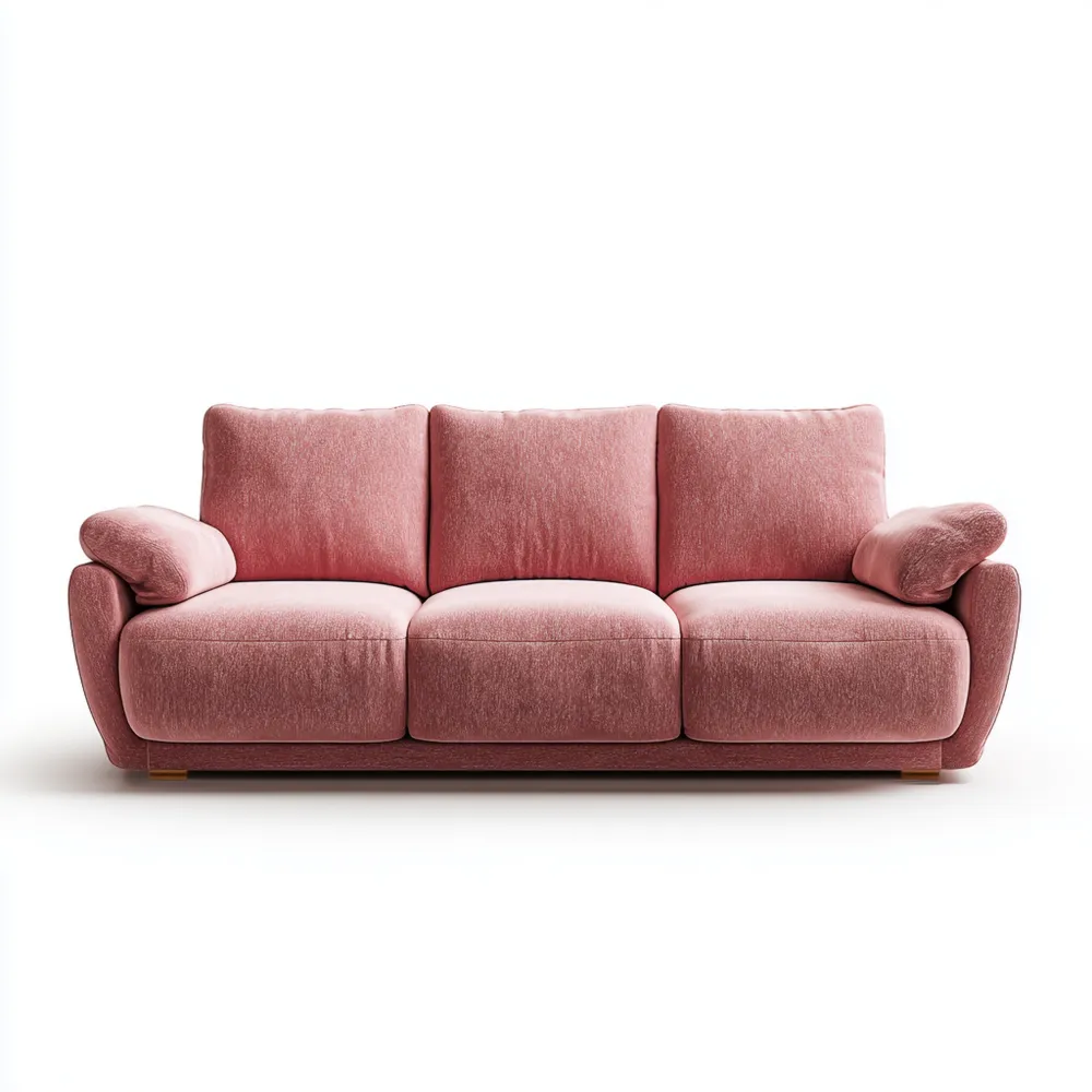 3-Sitzer-Sofa Samtpolster 200x90x85 cm – Rosa – Modernes Design-Decorhaveny
