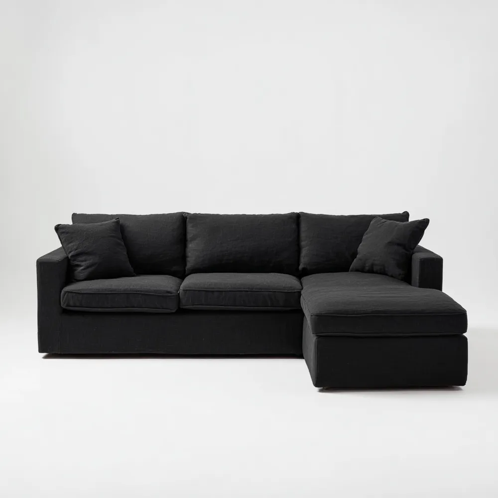 Modernes Ecksofa 280x160x85 cm - Schwarz-Decorhaveny