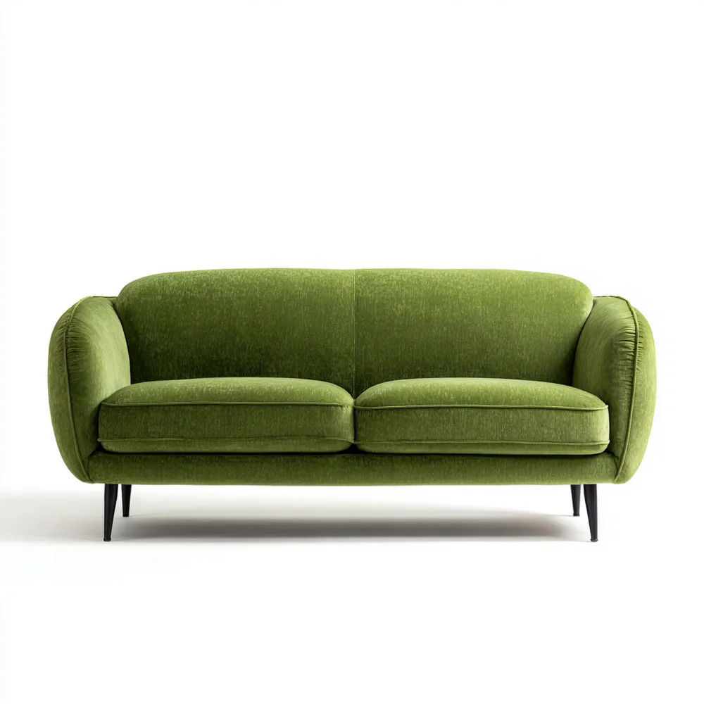 Canapé 2 places Tissu Velours 150x85x90 cm - Vert - Design Contemporain