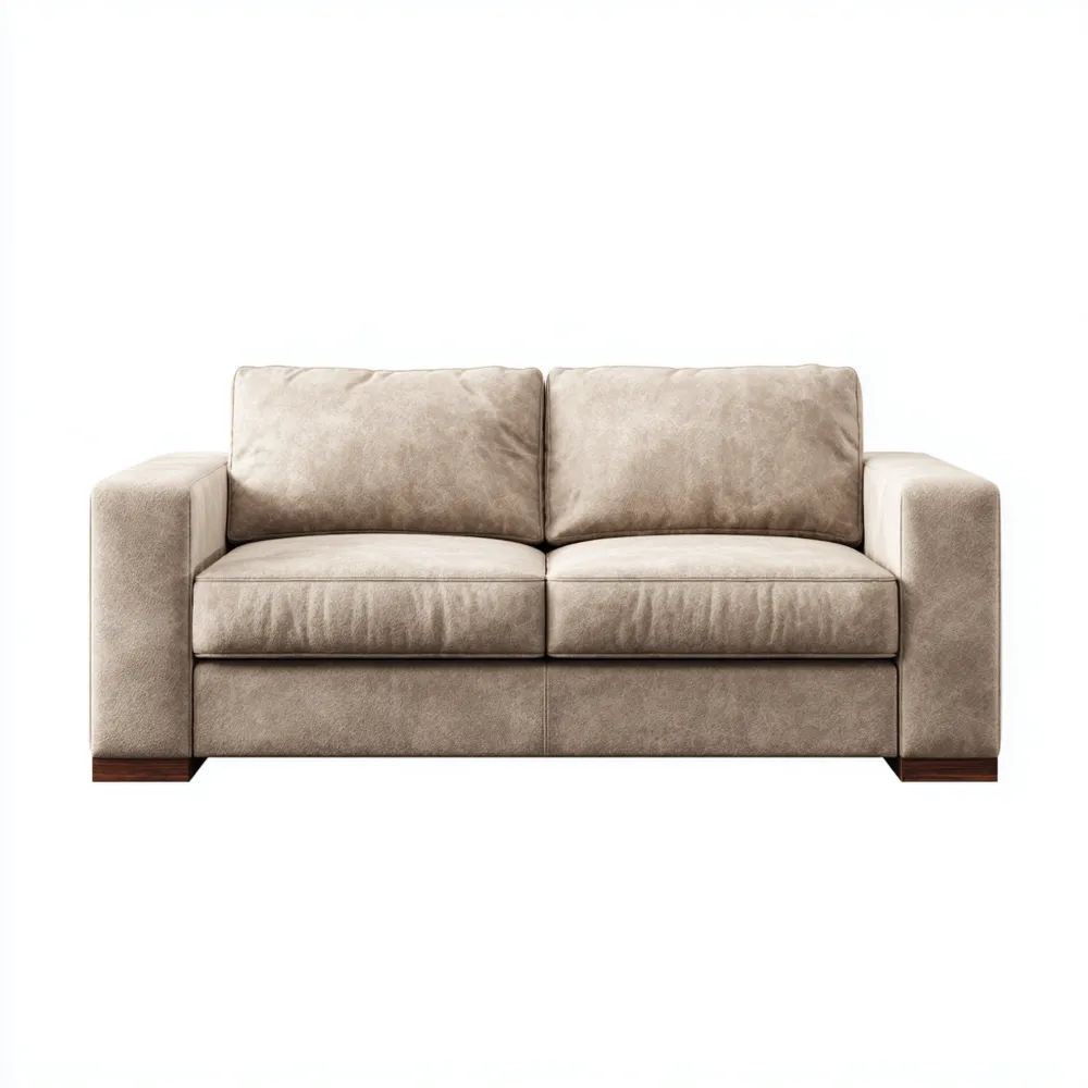 Canapé 2 places 150x85x90 cm - Tissu Beige - Design Contemporain