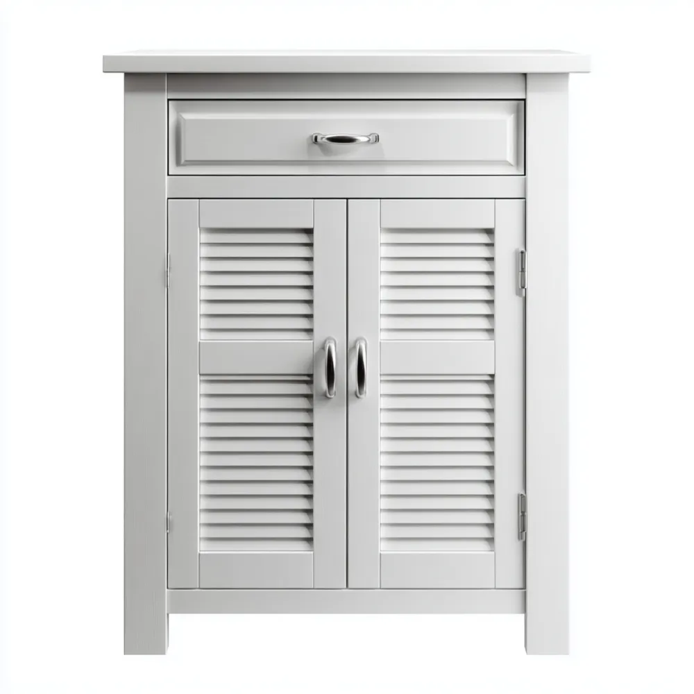 Mobile contenitore legno 80x40x90 cm – Bianco – Design classico