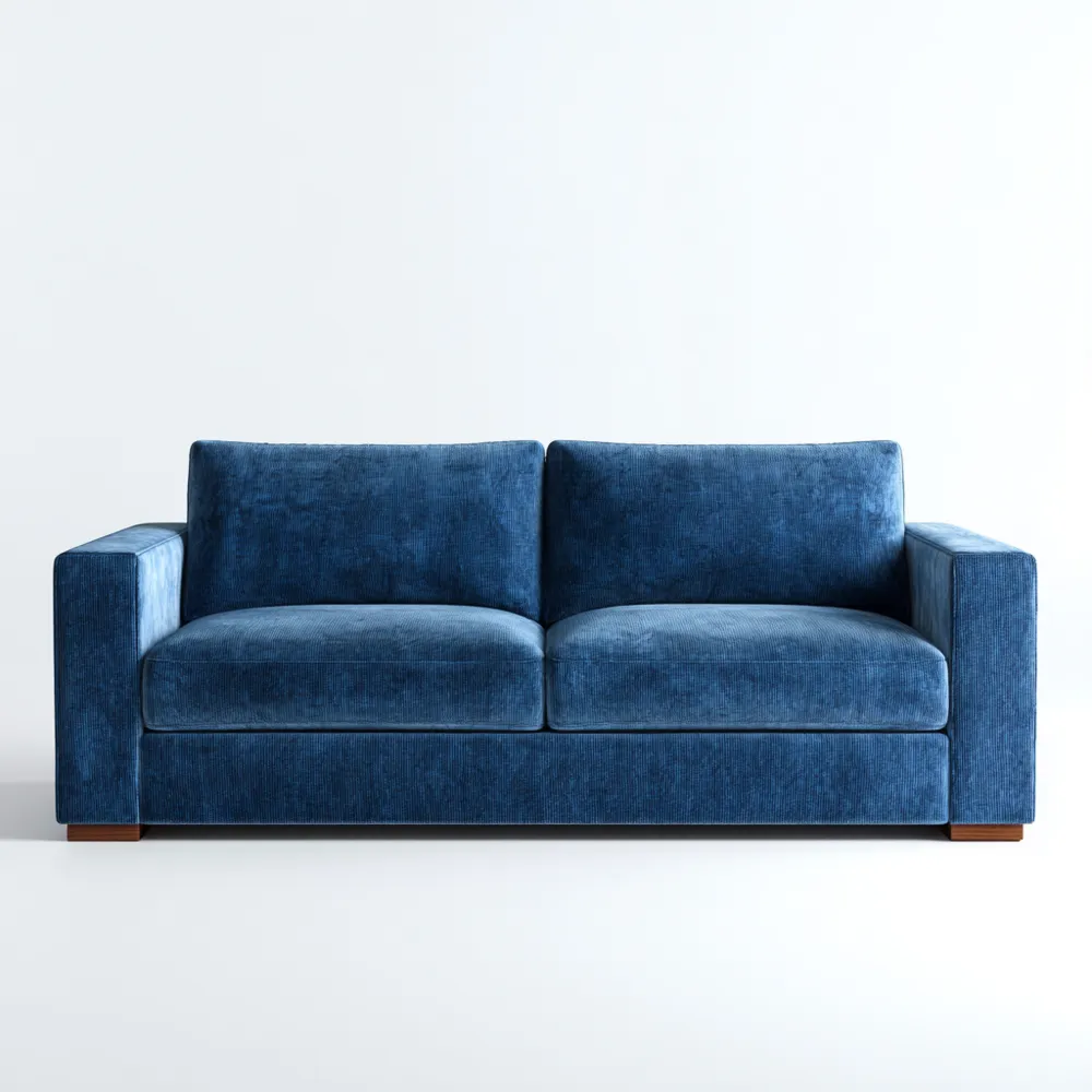 Divano due posti in Velluto 180x90x85 cm - Blu - Design Moderno