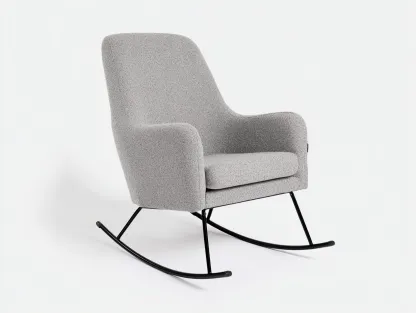 Mecedoras - tela-metal - 95x72x98 cm - gris claro - estilo moderno-Casaupshop