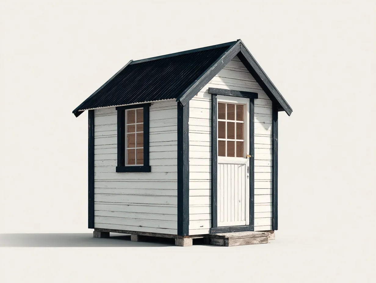 Casetas de jardín-madera tratada-180x140x220 cm-blanco/negro-moderno-Casaupshop