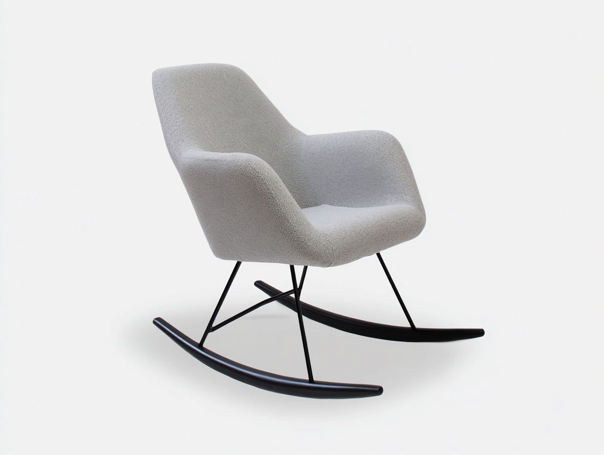 Mecedoras - tela-metal - 92x70x96 cm - gris claro - estilo moderno-Casaupshop