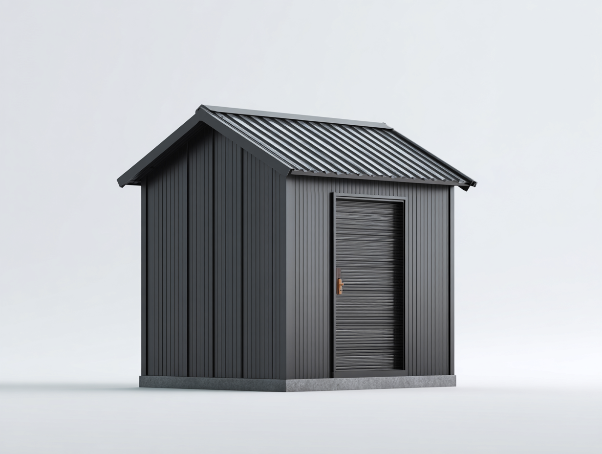 Casetas de jardín-acero galvanizado-215x155x198 cm-negro-moderno-Casaupshop