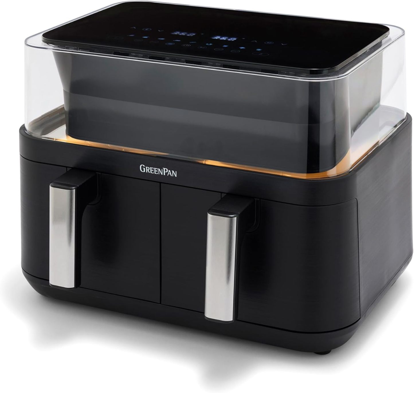 Freidora de Aire Clearview – Doble Extracción, 10 Cuartos, Negro, Sin PFAS, Funciones de Zona Dual, Control Táctil, 1500W-Cottauphut