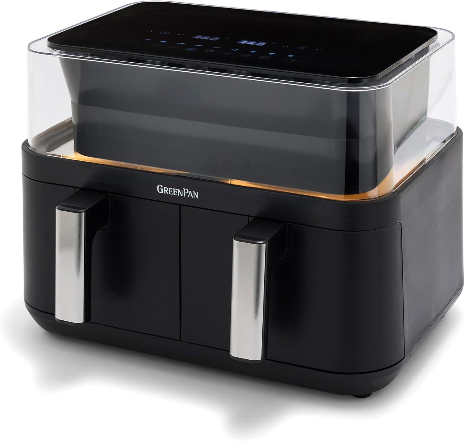 Freidora de Aire Clearview – Doble Extracción, 10 Cuartos, Negro, Sin PFAS, Funciones de Zona Dual, Control Táctil, 1500W-Cottauphut