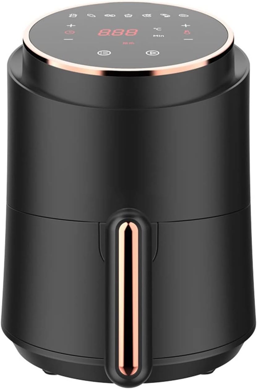 Freidora de Aire OCMOH 1,5L 1230W Compacta sin Aceite Horno Pequeño Pantalla de Vidrio Templado Cesta Antiadherente Silenciosa Apta Lavavajillas-Cottauphut