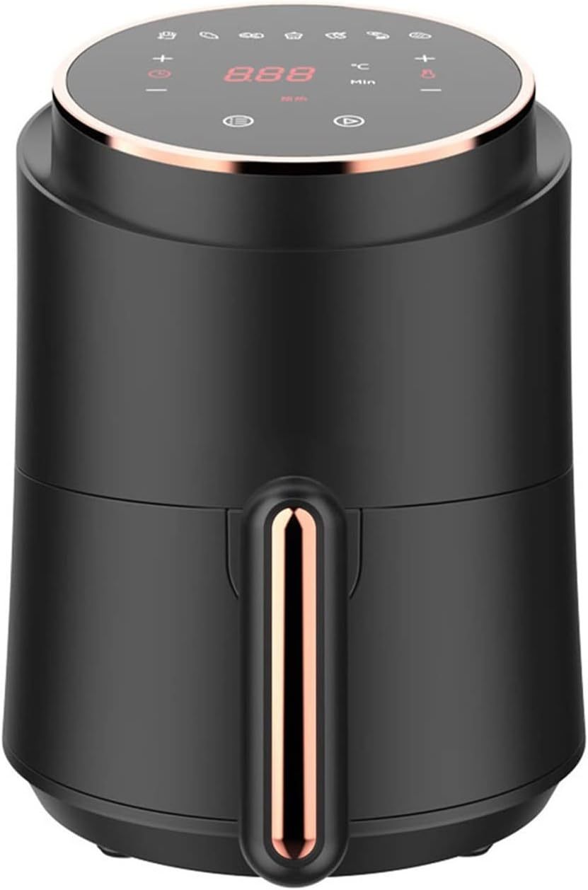 Freidora de Aire OCMOH 1,5L 1230W Compacta sin Aceite Horno Pequeño Pantalla de Vidrio Templado Cesta Antiadherente Silenciosa Apta Lavavajillas-Cottauphut