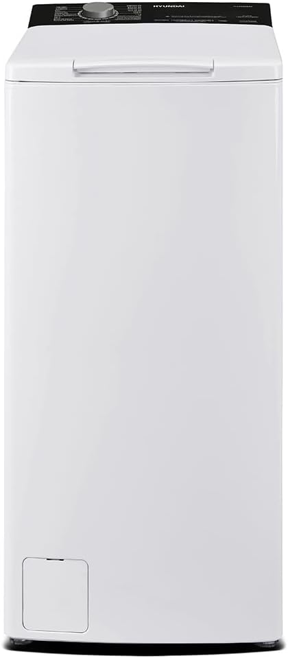 Hyundai Lavadora Carga Superior HLCS8300AI 8 kg, 1300 rpm, 16 Programas, Función Stop&Go, Inverter, Clase A, Blanca-Cottauphut