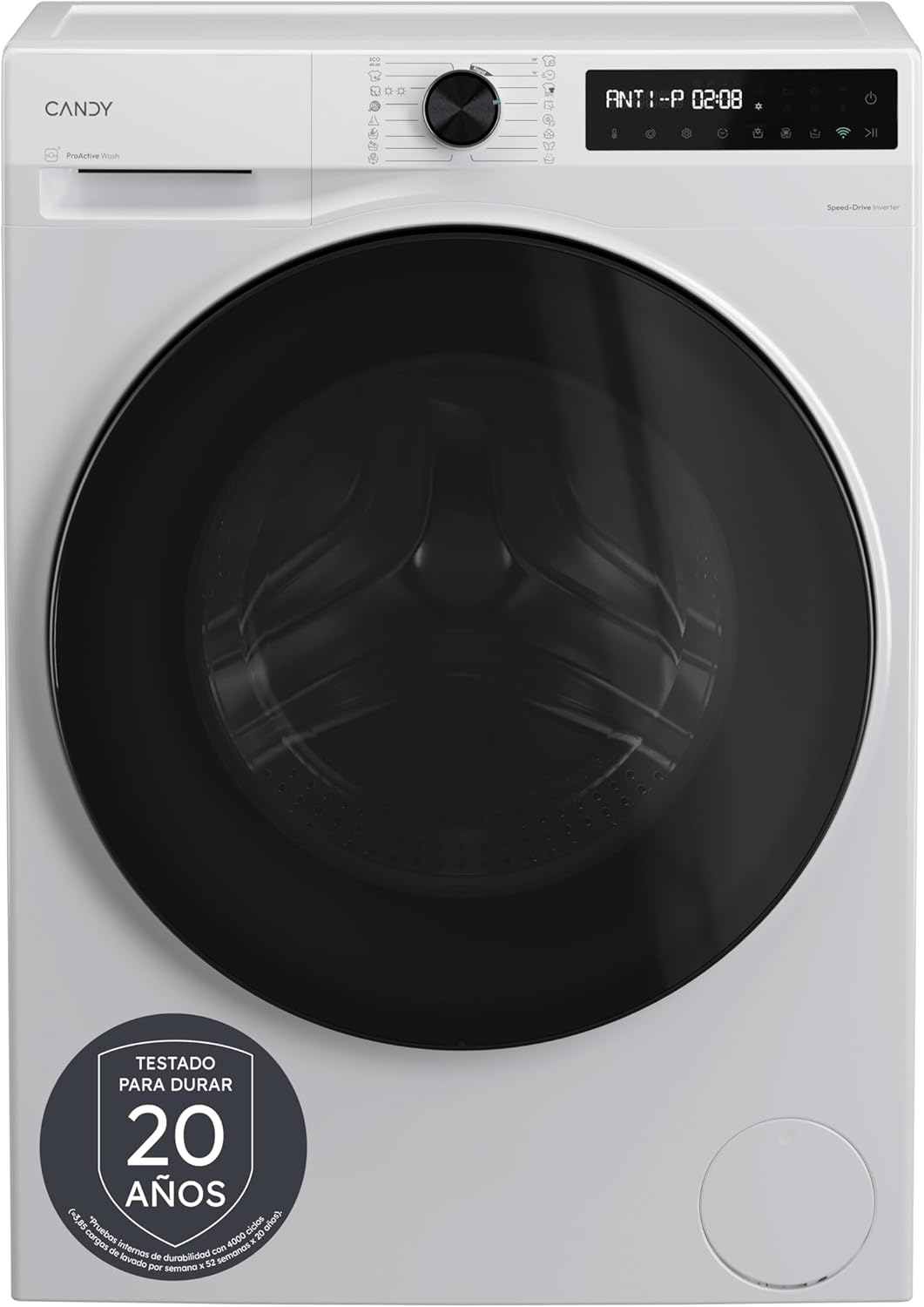 Candy ProWash Dry 500 BWR 6106BL8-S Lavasecadora 10 kg / 6 kg, 1600 RPM, Motor Inverter SpeedDrive, 16 Ciclos, WiFi, Inicio Diferido 24H, Blanca-Cottauphut