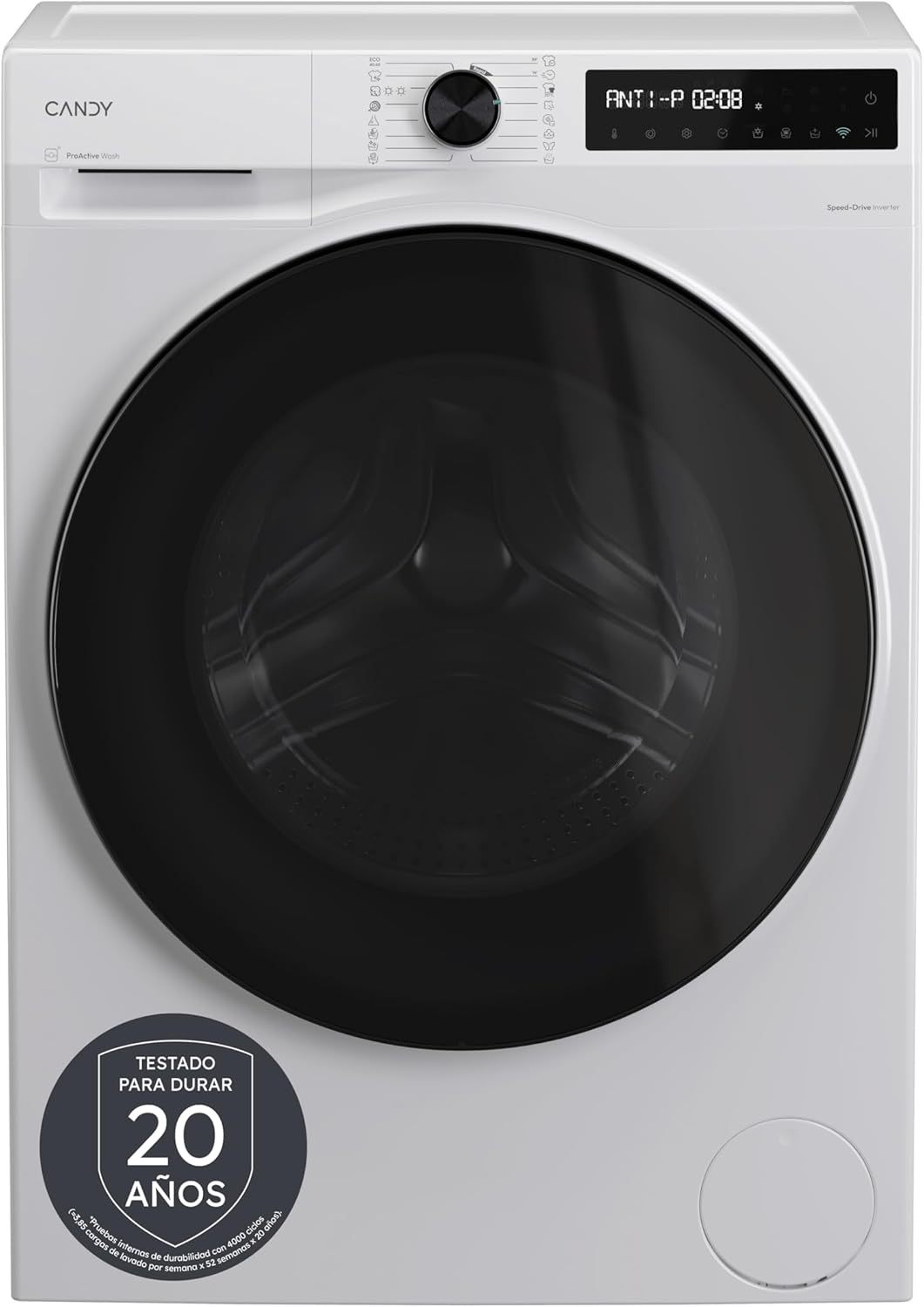 Candy ProWash Dry 500 BWR 6106BL8-S Lavasecadora 10 kg / 6 kg, 1600 RPM, Motor Inverter SpeedDrive, 16 Ciclos, WiFi, Inicio Diferido 24H, Blanca-Cottauphut