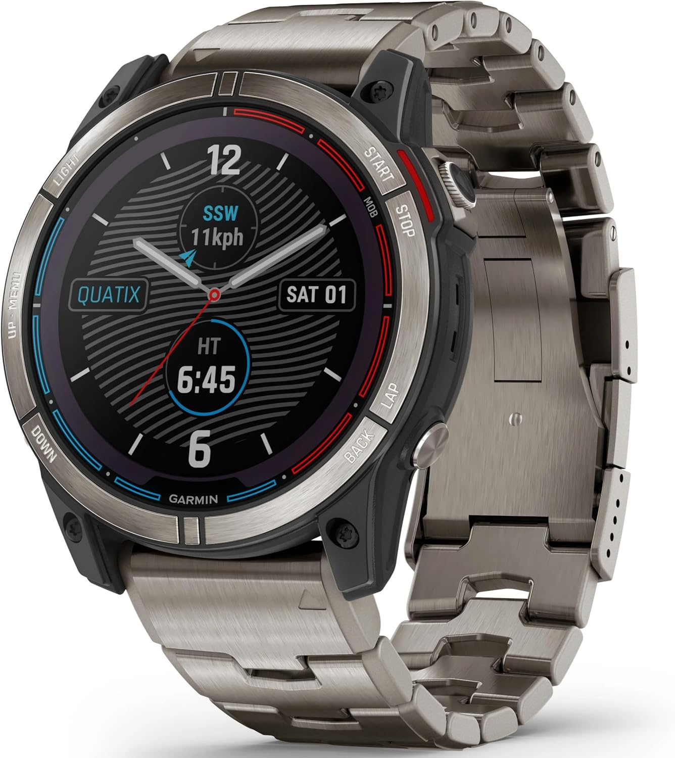 Garmin Quatix 7X Solar Edition Titanium Marine GPS Bluetooth Smartwatch 010-02541-61, pantalla 1,4", carga solar, 32 GB, GPS integrado, Connect IQ-Cottauphut
