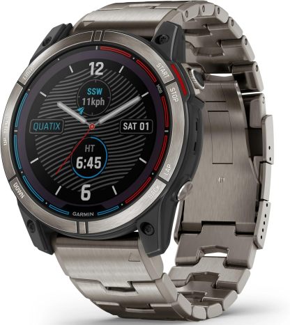 Garmin Quatix 7X Solar Edition Titanium Marine GPS Bluetooth Smartwatch 010-02541-61, pantalla 1,4", carga solar, 32 GB, GPS integrado, Connect IQ-Cottauphut