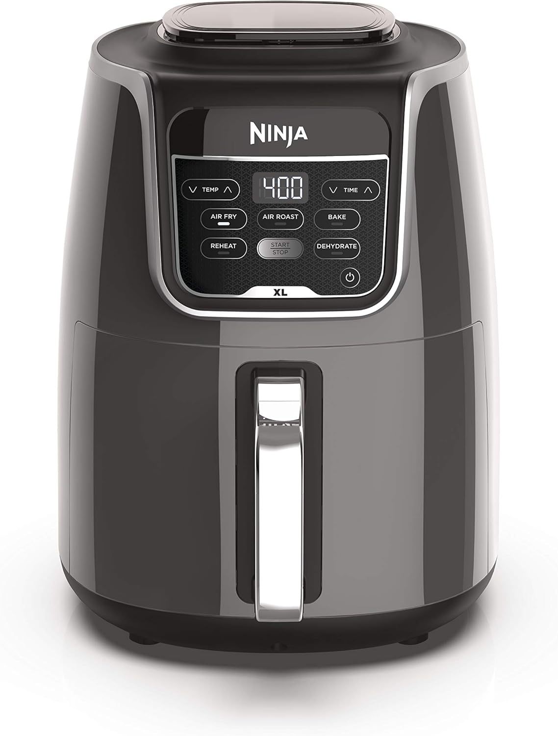 Ninja AF150AMZ Freidora de Aire XL 5,5 Qt 1750W - Multifunción para Freír, Asar, Hornear, Recalentar y Deshidratar, Cesta Antiadherente, Gris-Cottauphut
