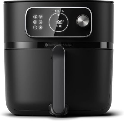 Philips Airfryer Combi Serie 7000 XXL – 8,3L, 2 kg, 22 en 1, Conexión WiFi, 99% Menos Grasa, Rapid CombiAir, Aplicación HomeID, Negro, HD987690-Cottauphut