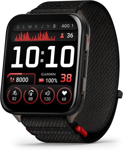 Garmin Venu X1 Smartwatch premium con GPS integrado, pantalla AMOLED 2", funciones de salud 24/7, altavoz y micrófono integrados, mapas y linterna LED, hasta 8 días de autonomía, Negro-Cottauphut