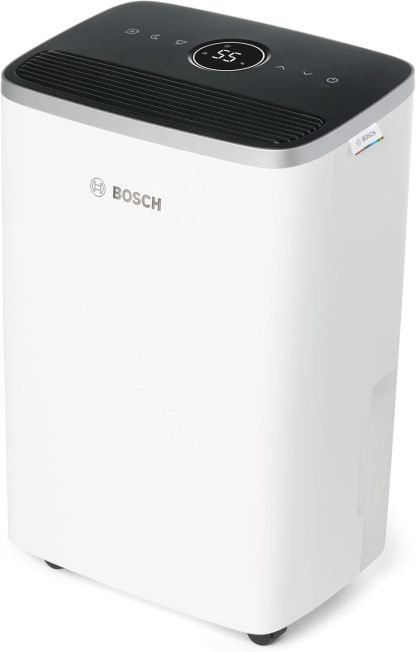 Bosch Dry 4000 Deshumidificador Silencioso para hasta 33 m², Secado Rápido de Colada, 3 Velocidades, Depósito 2,5L, Diseño Compacto-Cottauphut