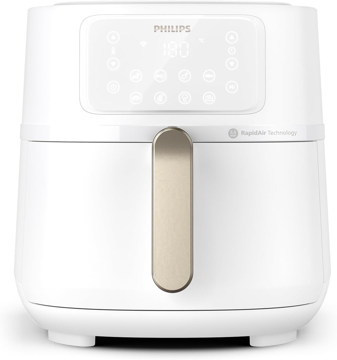Philips Airfryer Serie 5000 XXL – 7,2L, 1,4 kg, 6 porciones, 16 en 1, Conexión WiFi, 90% Menos de Grasa con Tecnología Rapid Air, App HomeID, Blanco, HD928500-Cottauphut