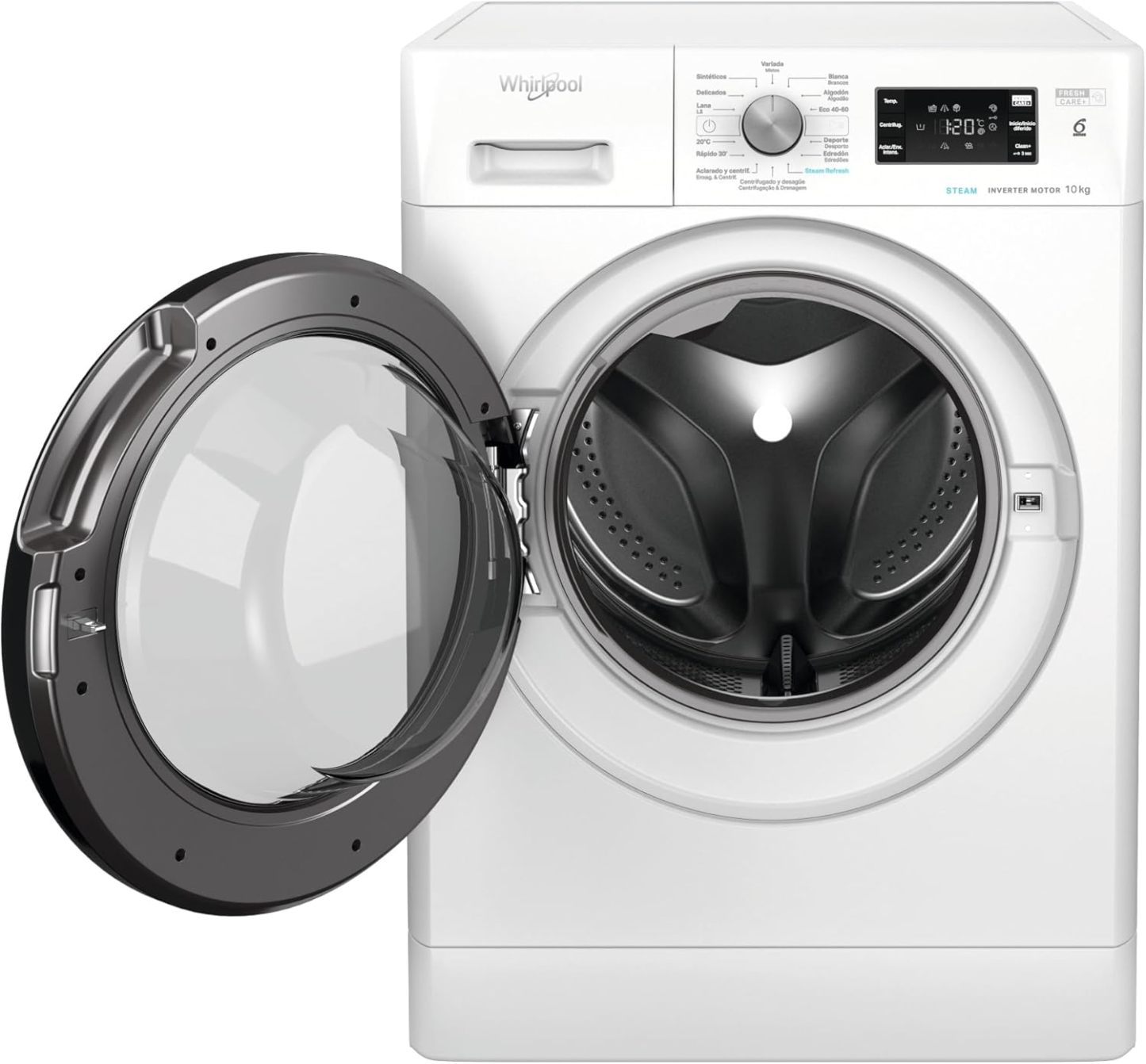 Whirlpool Lavadora Libre Instalación FFB 10489 BV SPT 10 kg, Carga Frontal, Blanca-Cottauphut