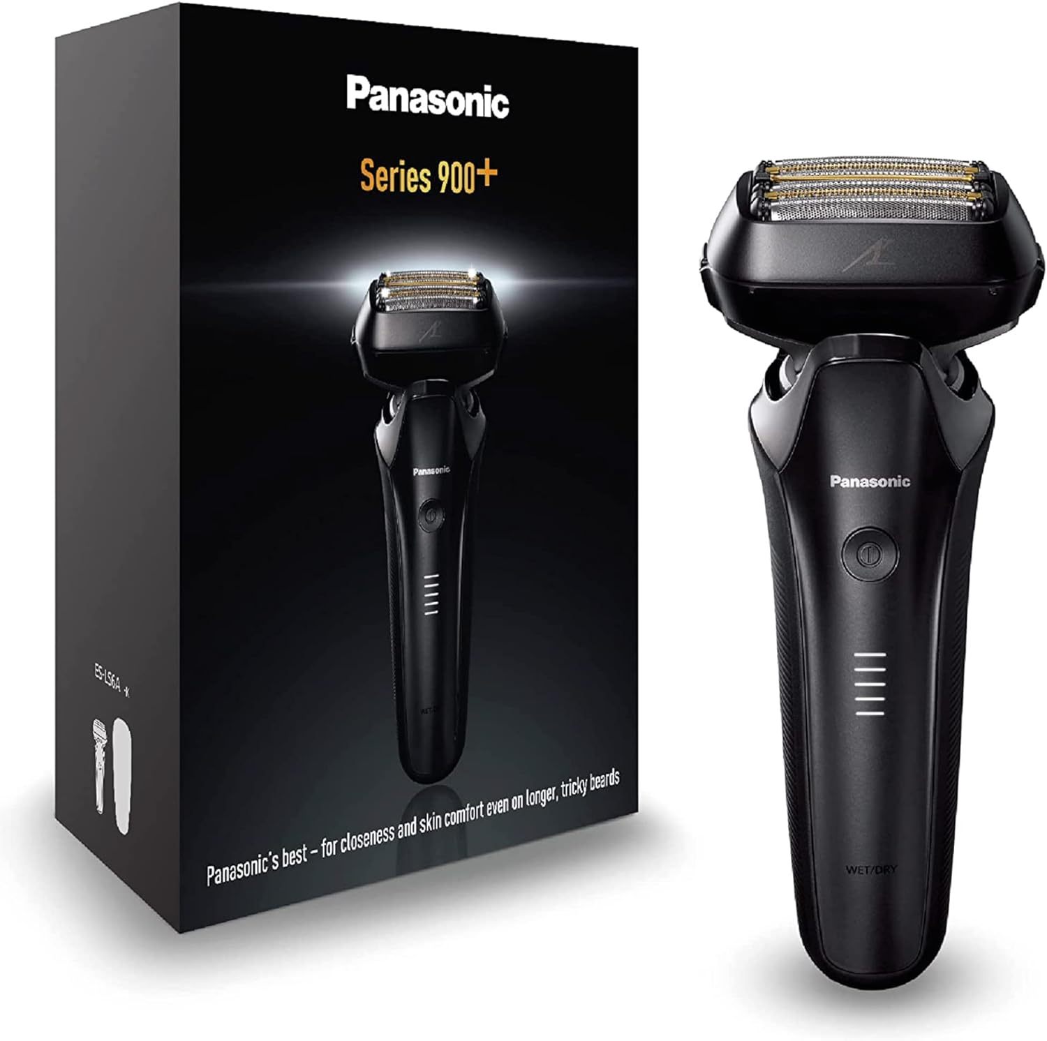Panasonic ES-LS6A-K803 Series 900+ Premium Afeitadora Eléctrica Hombre, 6 Cuchillas de Acero Japonés, Seco y Húmedo, Sensor de Barba, Cabezal MultiFlex 22D, Inalámbrica, Negro Mate-Cottauphut