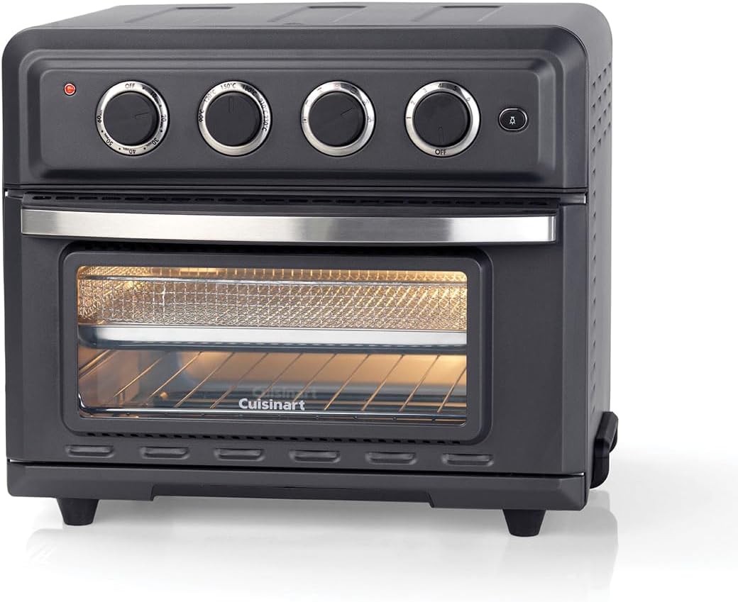 Cuisinart Mini Horno Freidora – 17L, 7 en 1: Freír, Asar, Hornear, Gratinar, Empanadillas, Tostar y Mantener Caliente, 2 Niveles de Cocción, Espacio para Pollo Entero de 1,8 kg, Dark Grey-Cottauphut