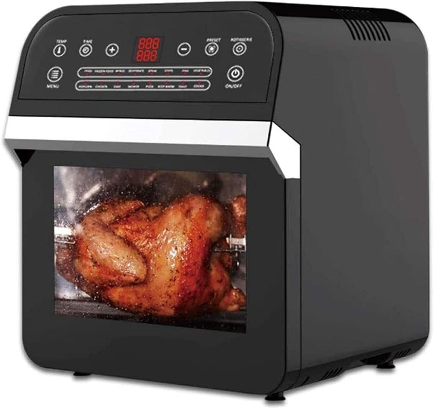SUREKYA Horno Freidora de Aire 12L 1600W - 16 en 1, Horno de Encimera con Pantalla Táctil Digital, Accesorios Incluidos, Revestimiento Antiadherente-Cottauphut