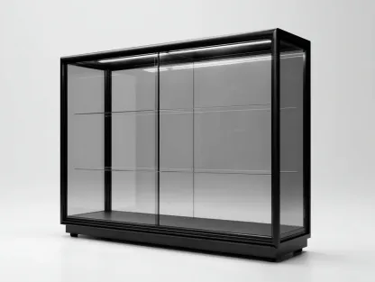 Vitrinas - metal-vidrio - 180x45x200 cm - negro - estilo contemporáneo-Cottauphut