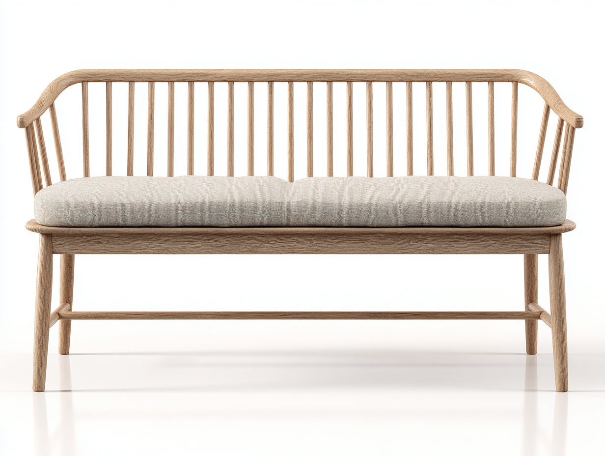 Bancos de jardín - madera-tejido - 160x60x86 cm - madera natural/beige - estilo natural exterior-Cottauphut