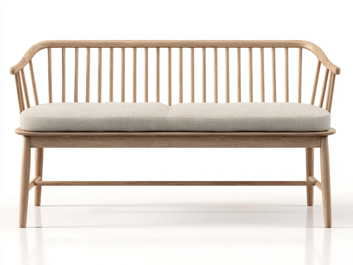 Bancos de jardín - madera-tejido - 160x60x86 cm - madera natural/beige - estilo natural exterior-Cottauphut